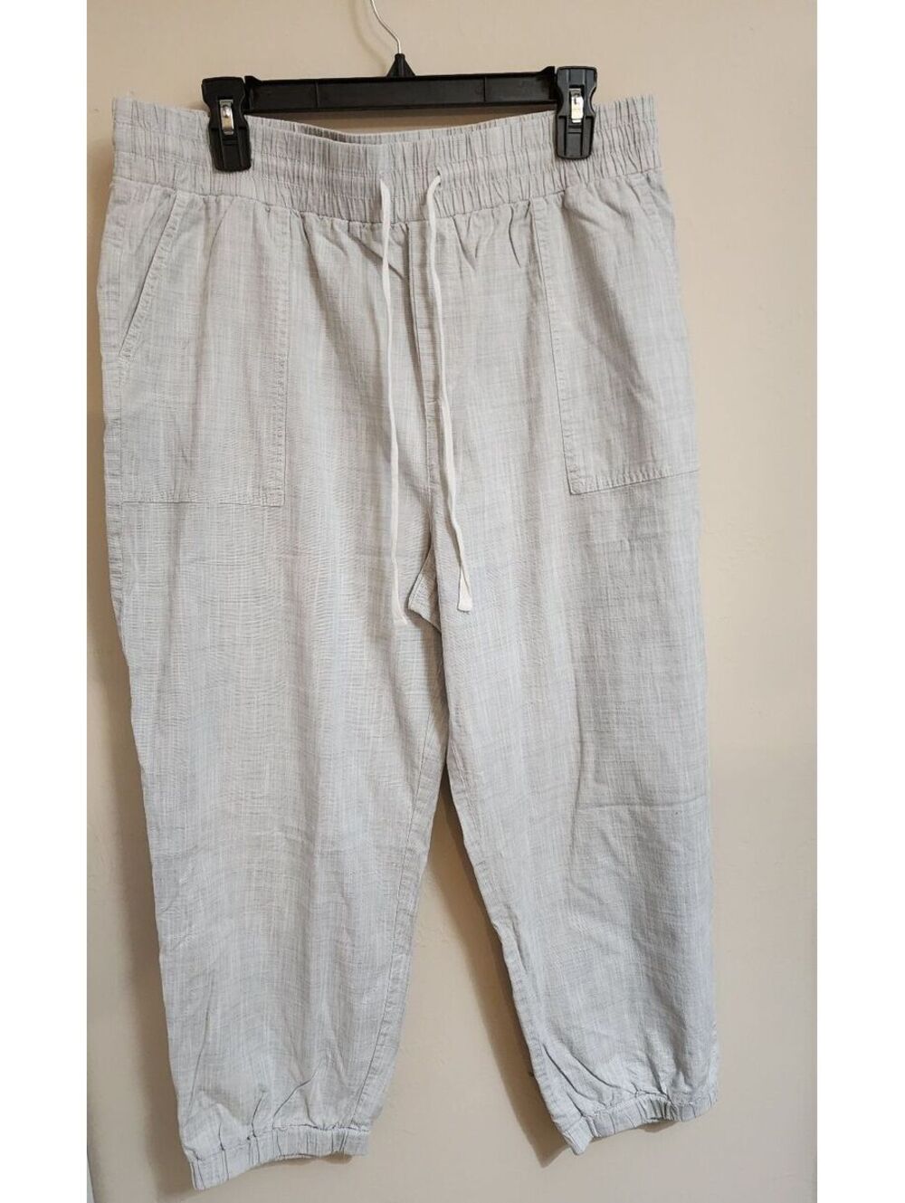 LOFT Outlet Women's Linen Blend Elastic Waist Pants, Size XL